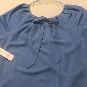 Ladies sz xl power blue dress blouse